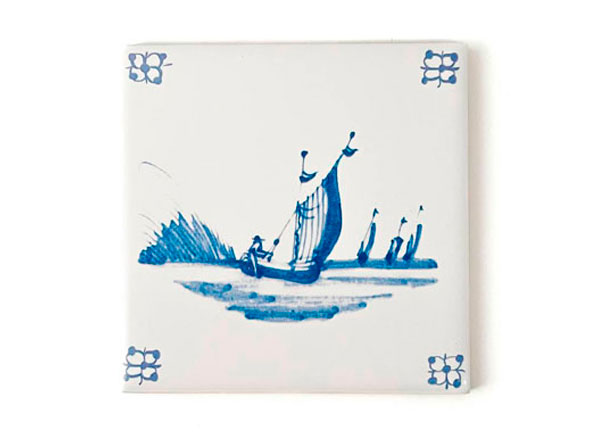 Изразец Голландский. Рыбацкие лодки