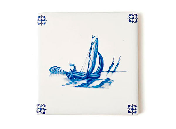 Изразец Голландский. Рыбацкая лодка 3