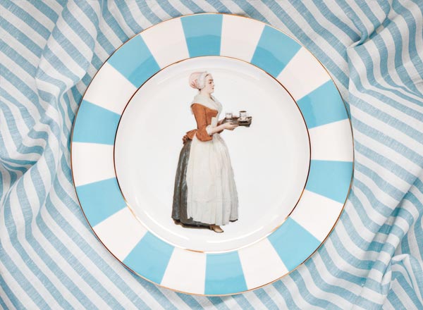 Тарелка мелкая Шоколадница лазурный 2