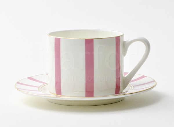 Чашка с блюдцем чайная второй сорт Алиса розовый 1 Прима