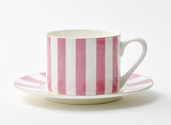 Чашка с блюдцем чайная второй сорт Алиса розовый 2 Прима