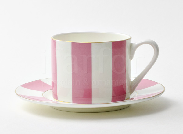 Чашка с блюдцем чайная второй сорт Алиса розовый 3 Прима