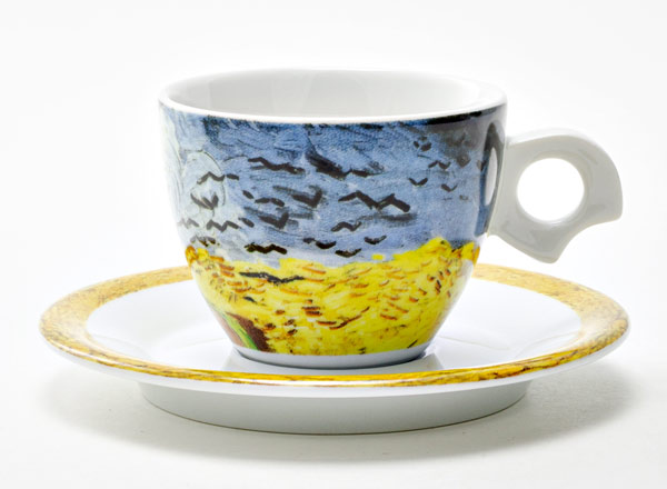 Чашка с блюдцем кофейная Ван Гог. Птицы DOVA