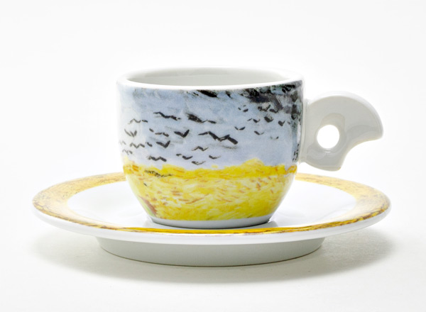 Чашка с блюдцем кофейная Ван Гог. Птицы DOVA