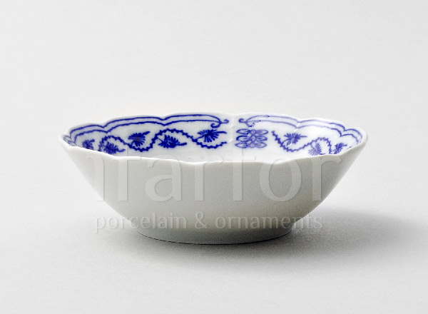 Салатник круглый Луковичный узор. Синий лук Натали