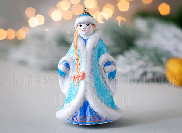 Christmas tree toy Snow-maiden Snow Maiden in a blue coat