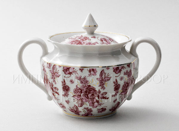 Сахарница Астра розовая Ампир