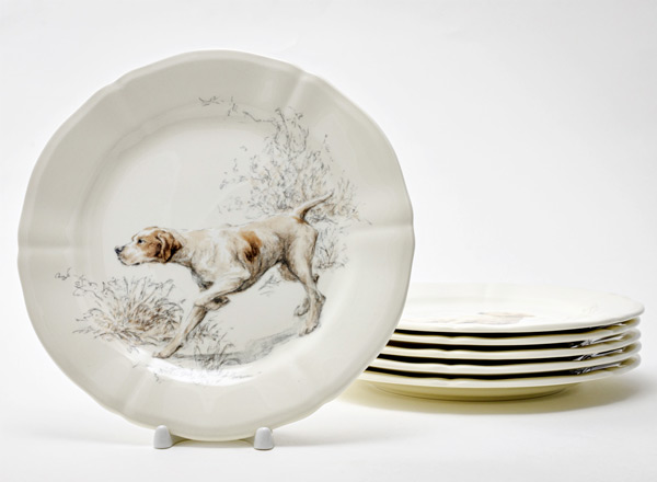 Набор тарелок десертный DOGS SOLOGNE GIEN Рошель