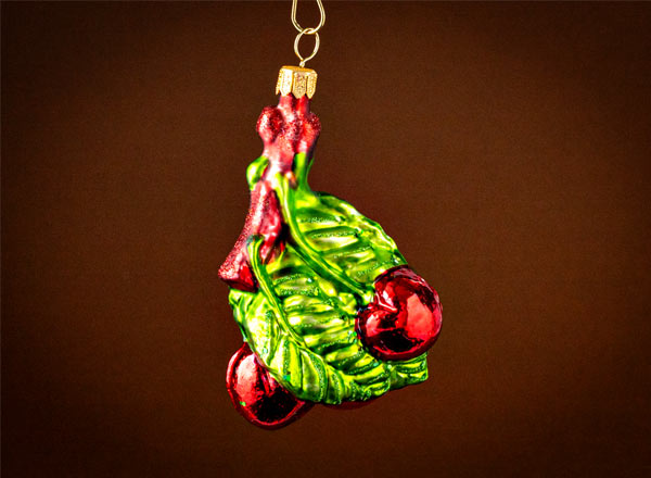 Елочная игрушка Ягоды и фрукты. Вишня