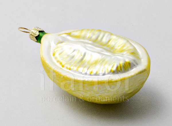Елочная игрушка Ягоды и фрукты. Половинка лимона