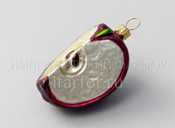 Елочная игрушка Ягоды и фрукты. Долька яблока