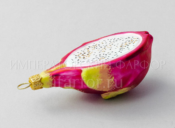 Елочная игрушка Ягоды и фрукты. Половинка питайи