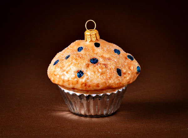 Елочная игрушка Кекс с изюмом