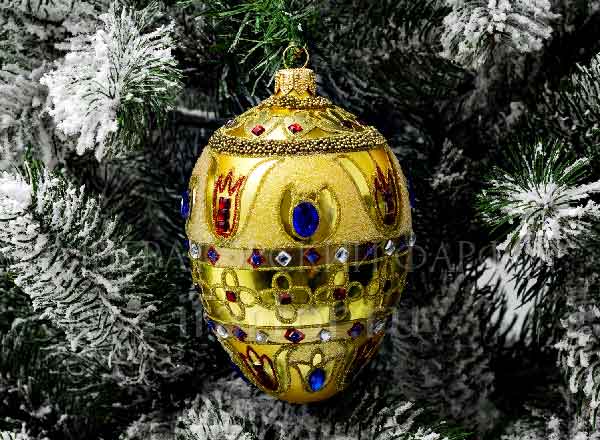 Елочная игрушка Яйцо Фаберже Клеопатра
