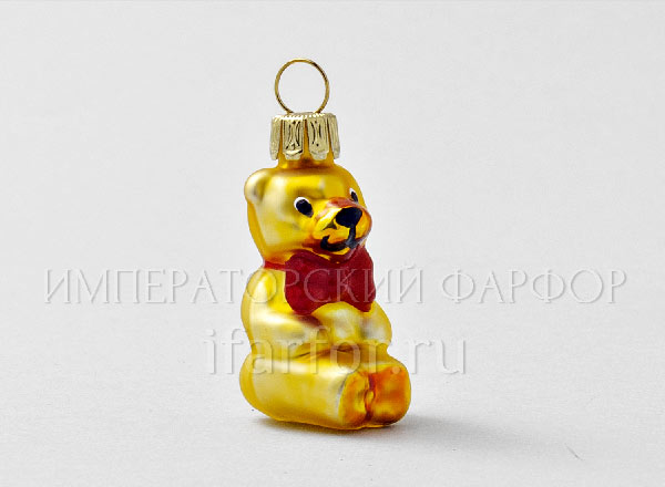 Елочная игрушка Мишка золотой