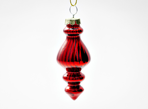 Елочная игрушка Веретено 1 Красное