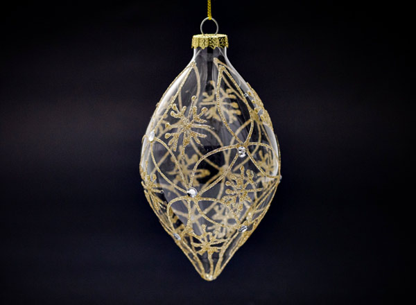 Елочная игрушка Конус Сетка снежинки