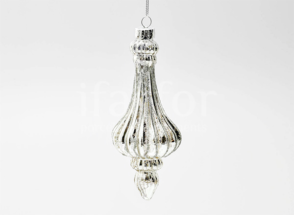 Елочная игрушка Веретено ребристое 2