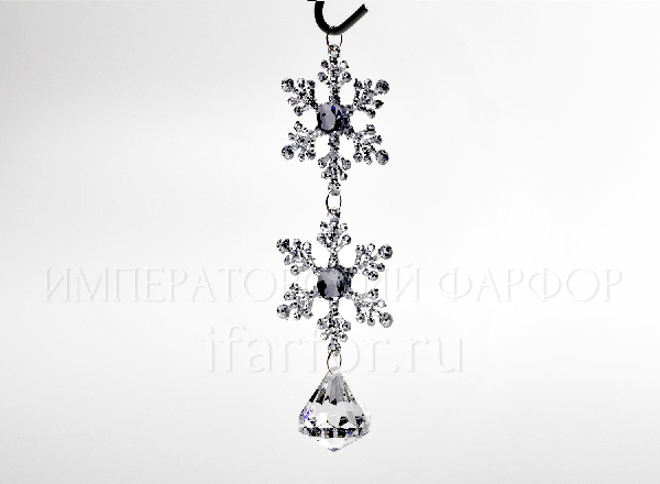 Елочная игрушка Украшение из снежинок Кристалл