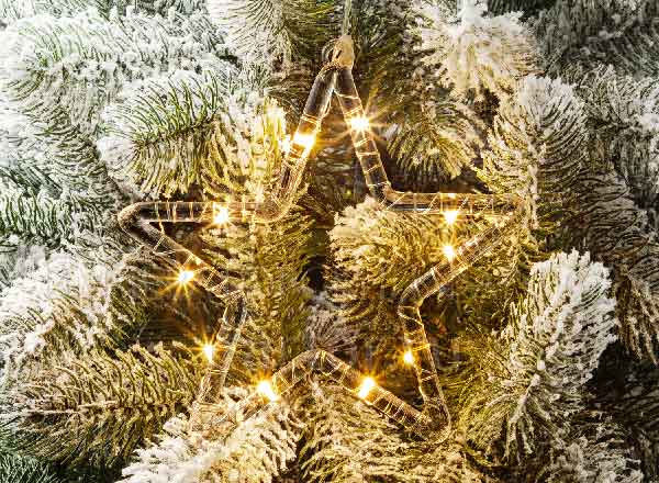 Елочная игрушка Светящаяся звезда 10LED