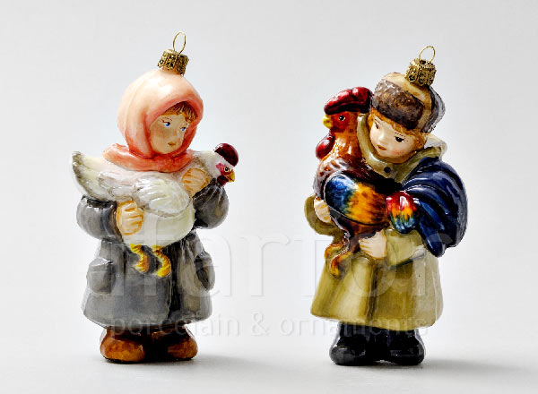 Набор елочных игрушек в подарочной коробке Егорка и Федорка