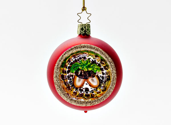 Елочная игрушка Шар-рефлектор Желуди