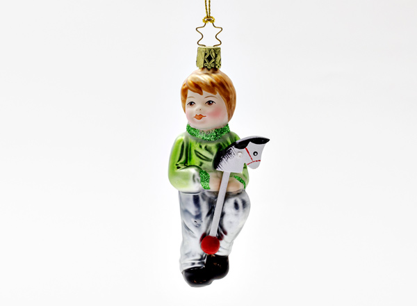 Елочная игрушка Невинные сердца. Мальчик на лошадке-скакалке