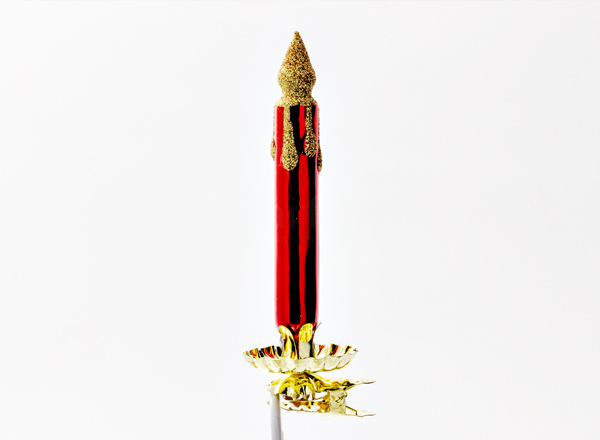 Christmas tree toy Candle red