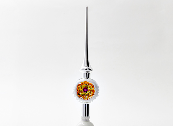 Елочная игрушка Верхушка для елки Пика-рефлектор серебристая