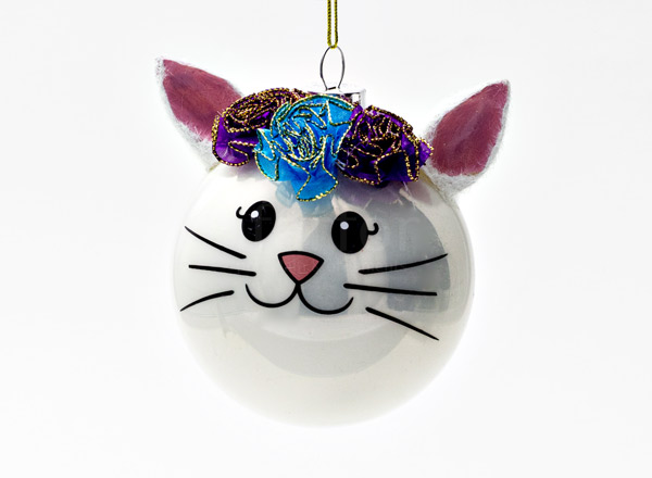 Christmas tree toy Christmas ball Masquerade. Cat