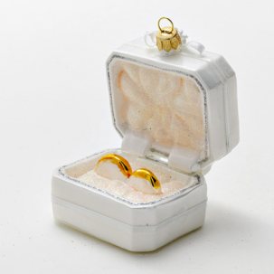 Елочная игрушка Обручальные кольца 65 x 105 мм.