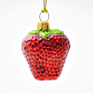 Елочная игрушка Клубника 45 x 50 мм.