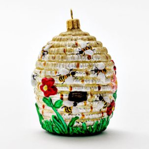 Елочная игрушка Улей 70 x 100 мм.