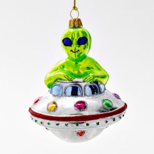 Елочная игрушка Инопланетянин 95 x 125 мм.