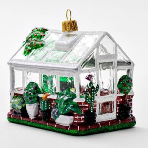 Елочная игрушка Теплица 85 x 90 мм.