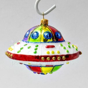 Елочная игрушка НЛО 95 x 75 мм.