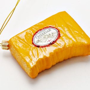 Елочная игрушка Сыр Cheddar 65 x 85 мм.