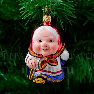 Елочная игрушка Бабка Сказка про Репку 85 мм.