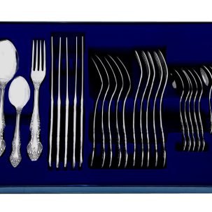 Набор столовых приборов Чернение 6/30 Тройка 320 x 42 мм.