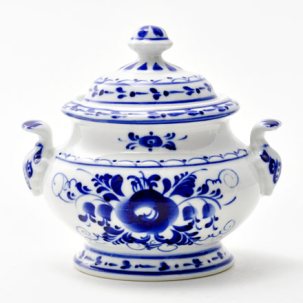Сахарница Гжель Мария 400 мл.