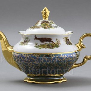 Чайник заварочный Охота Зеленая STERNE PORCELAN 1200 мл.