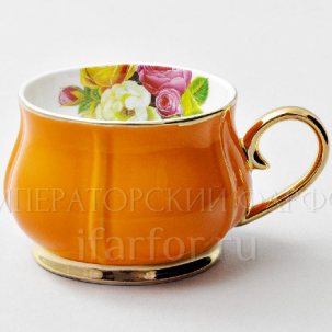 Чашка без блюдца Тюльпан Оранжевый Тюльпан Royal Classics 200 мл.