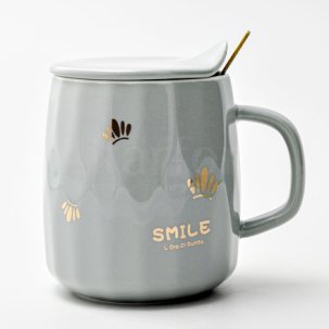 Кружка с крышкой и ложкой SMILE Royal Classics 440 мл.