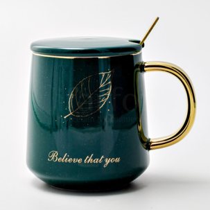 Кружка с крышкой и ложкой BELIEVE THAT YOU Royal Classics 450 мл.