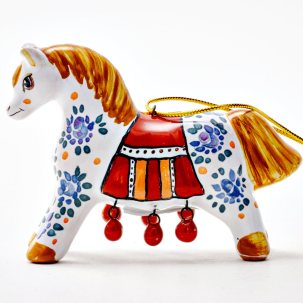 Елочная игрушка Лошадка веселая 1 80 x 55 мм.