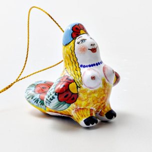 Елочная игрушка Сирин 50 x 55 мм.
