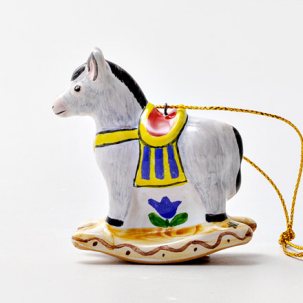 Елочная игрушка Ослик-качалка 1 57 x 22 x 57 мм.