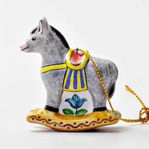 Елочная игрушка Ослик-качалка 2 57 x 22 x 57 мм.