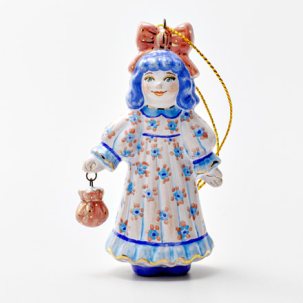 Елочная игрушка Золотой ключик. Мальвина 50 x 90 мм.