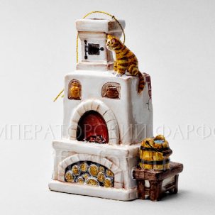 Елочная игрушка Русская печь 105 x 135 мм.